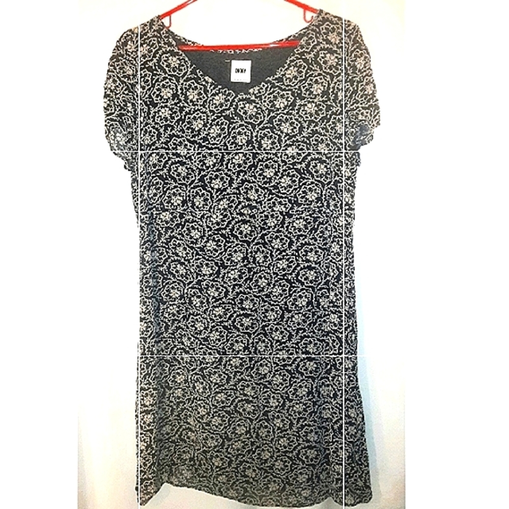 DKNY Short Sleeve Dress - Knee Length